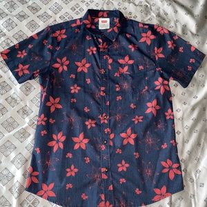 Mens Levis Floral Button Down Shirt